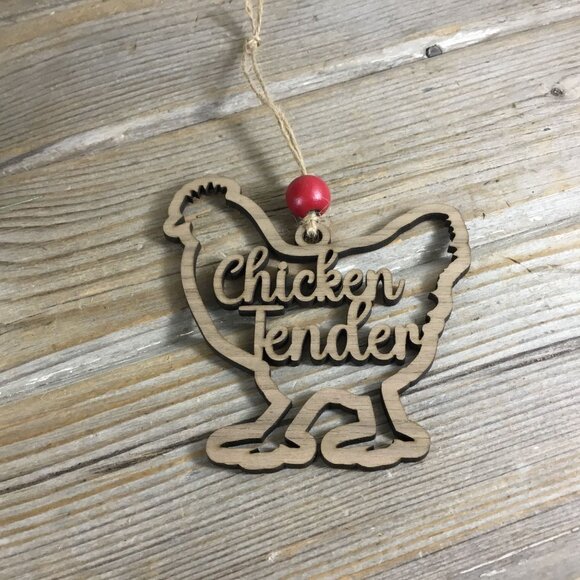 Chicken Tenders Wood Chicken Christmas Ornament - Picture 4 of 5